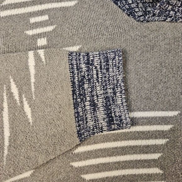 Sun + Stone Pullover Knit Sweater Mens Sz‎ XXL Gray Long Sleeve Cotton Skiing - Picture 4 of 9